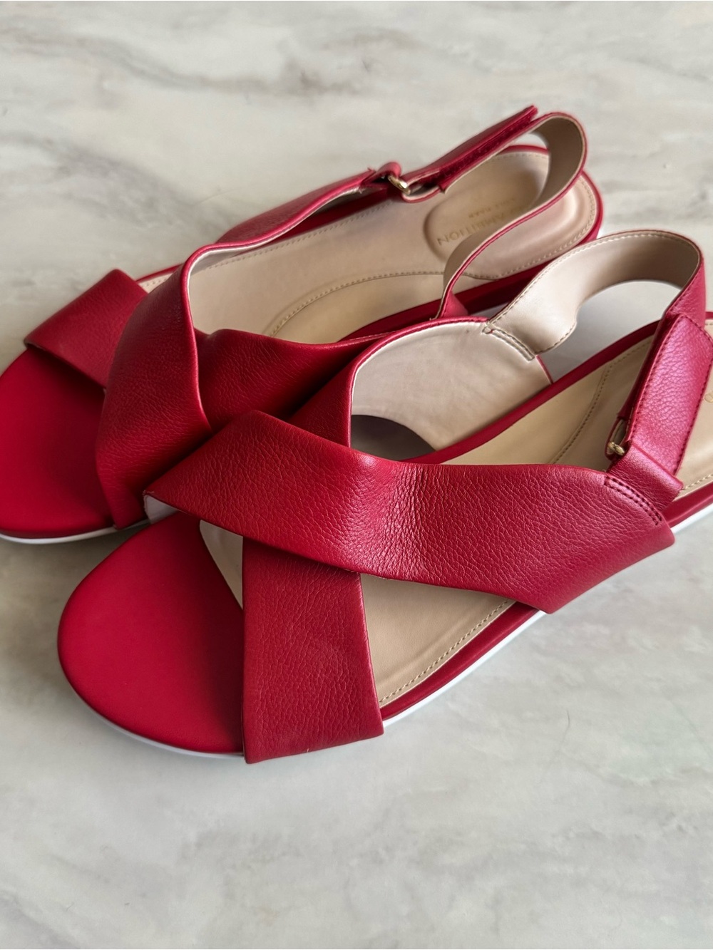 Cole Haan Women’s Red Crisscross Slingback Sandals Size 9.5 NWOT - Picture 2 of 11
